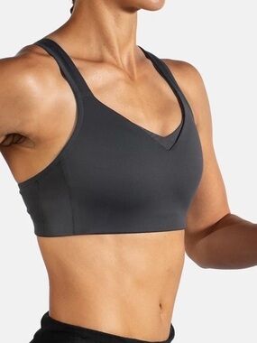 Brooks Women's Drive Convertible Run Bra - Size 32B, Charcoal Gray